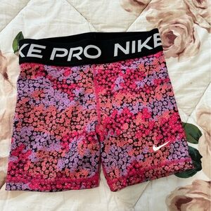Nike Pros Dri Fit Size Xs Pink Floral Print